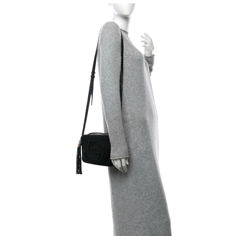 Gucci Black Pebbled Calfskin Small SoHo Disco Bag with Tassel - Picture 4 of 14